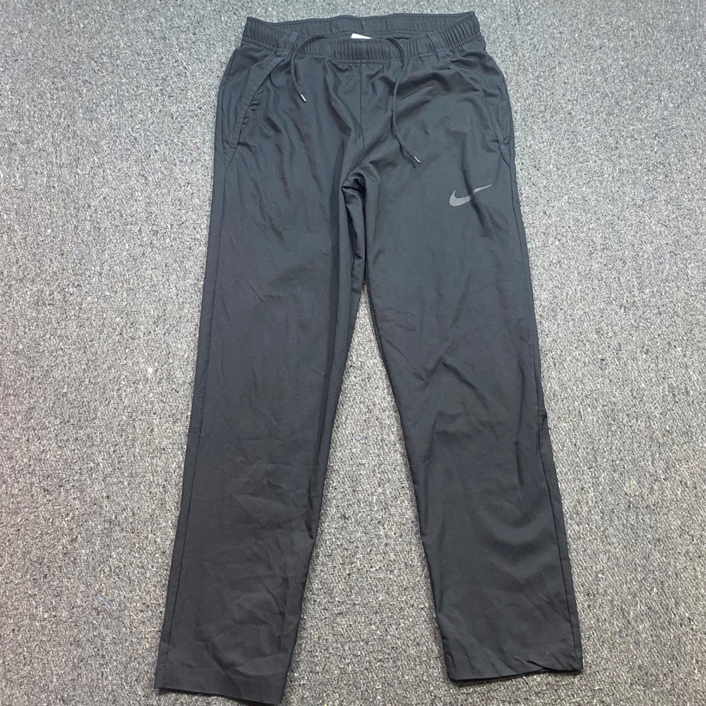 Nike Dri-FIT Training Pants Sz S Mens Black Athleisure Swoosh Track Trousers